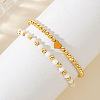 2Pcs Elegant Brass & Gemstone Bracelet Sets GH1695-2