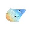 Marine Organism Series Fan Shape Acrylic Pendants OACR-Q101-03C-2