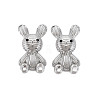Brass Micro Pave Black Cubic Zirconia Pendants KK-S356-592P-NF-1
