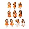 10Pcs Girl Diary Waterproof PET Stickers Set DIY-F149-01C-1