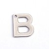 Tarnish Resistant 304 Stainless Steel Letter Charms LS-X-STAS-O072-B-1