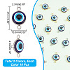 ARRICRAFT 20Pcs 2 Styles Evil Eye Resin Connector Charms FIND-AR0003-29-2