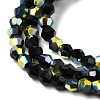 AB Color Plated Transparent Glass Beads Strands GLAA-G127-01D-3