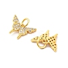 Rack Plating Brass Micro Pave Cubic Zirconia Charms KK-M082-02G-2