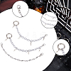 6Pcs 3 Style Aluminum Boot Strap Chains HJEW-HS00095-4