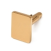 Rectangle 201 Stainless Steel Swank Cuff Links SA-CBAE2BD-01G-B-1