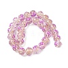 Luminous Handmade Enamel Gold Sand Glass Beads Strands LAMP-U004-08F-3