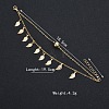 Ethnic Style Alloy Leaf Tassel Double Layered Anklets for Women FS-WG91AE1-01-5