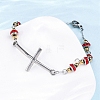 201 Stainless Steel Link Chain Bracelets BJEW-A032-01GP-03-5