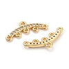 Brass Micro Cubic Zirconia Chandelier Components Links LS-KK-Q789-46G-2