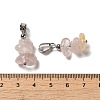 Natural Rose Quartz Chip Pendants G-H307-07P-01-3