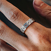 Brass with Rhinestone Finger Rings for Men FS-WG9B66A-01-3