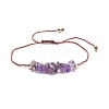 4Pcs 4 Style Chips Natural Mixed Beaded Bracelets Set with Brass Beads BJEW-JB07987-01-4