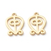 Brass Pendants KK-Z010-06G-1