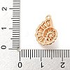 Beach Theme Brass Micro Pave Clear Cubic Zirconia Pendants KK-Z072-04KCG-02-3