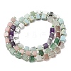 Natural Green Strawberry Quartz & Pink Opal & Southern Jade & Flower Amazonite & Amethyst & Howlite Beads Strands G-H333-03L-4