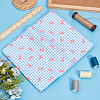 Bowknot & Tartan Pattern Cotton Fabric DIY-WH0890-31B-4