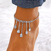 Brass Crystal Rhinestone Tennis Anklets for Wome FS-WGAF92D-12-1