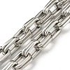 Non-Tarnish 201 Stainless Steel Boston Link Chain Necklace STAS-Z056-06P-2