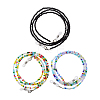 3Pcs 3 Colors Glass Beaded Eyeglasses Chains AJEW-DJ0004-39-1