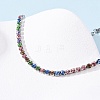 304 Stainless Steel Rhinestone Cup Chain Bracelets for Women BJEW-G753-01P-01-3