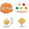 CHGCRAFT 32Pcs Flocky Resin Pendants RESI-CA0001-50-2