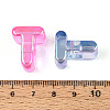 UV Plating Transparent Acrylic European Beads OACR-M027-02T-4