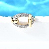 Brass Micro Pave Cubic Zirconia Cuff Rings RJEW-V007-02GP-1