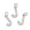 Brass Micro Pave Grade AAA Cubic Zirconia Charms ZIRC-P067-11P-J-NR-1