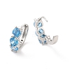 Cubic Zirconia Hoop Earrings EJEW-P213-16P-01-2