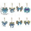 8Pcs DIY Diamond Painting Bowknot Keychain Kits PW-WG46818-01-3