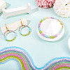 9 Strands 9 Colors  Baking Paint Transparent Glass Beads Strands DGLA-TA0001-38-6