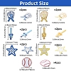 16Pcs 7 Styles Sports Theme Polyester Iron on/Sew on Patches DIY-GF0013-80-2