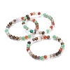 Natural Mixed Stone Beaded Stretch Bracelets BJEW-A117-B-39-1