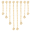 8Pcs 4 Styles Stainless Steel Textured Cable Chain Chain Extender FIND-HS00006-1