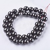 Magnetic Synthetic Hematite Beads Strands G-Q893-10mm-2