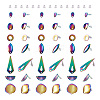 28Pcs 7 Style Rainbow Color 304 Stainless Steel Stud Earring Findings FIND-CW0001-20-1