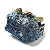 Electroplated Natural Druzy Quartz Crystal Cluster Ornaments LS-RABO-PW0001-179B-2