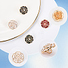 20Pcs 4 Colors Alloy Enamel Shank Buttons BUTT-CY0001-15-5