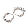 304 Stainless Steel Hoop Earring Findings STAS-D183-02F-P-3