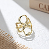 925 Sterling Silver Adjustable Finger Rings for Women RJEW-H257-03G-1