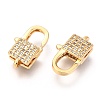 Brass Micro Pave Cubic Zirconia Lobster Claw Clasps ZIRC-O038-25G-2