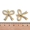 Rack Plating Brass Micro Pave Clear Cubic Zirconia Pendants KK-Z064-09G-3