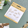 6 Pairs Brass Clear Cubic Zirconia Earring Hooks KK-BBC0027-54-6