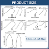410Pcs 5 Styles Stainless Steel Earring Hooks STAS-GA0001-97-2