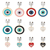 12Pcs Alloy Enamel Stethoscope Pendant Decorations HJEW-OC00147-6