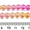 Baking Painted Transparent Glass Beads DGLA-M001-8mm-05-5