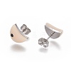 (Jewelry Parties Factory Sale)304 Stainless Steel Rhinestone Stud Earrings EJEW-F234-38P-2