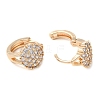 Rack Plating Brass Micro Pave Clear Cubic Zirconia Hoop Earrings for Women EJEW-P238-02KCG-2