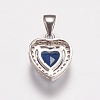 Brass Micro Pave Cubic Zirconia Charms LS-ZIRC-E143-58A-P-2
